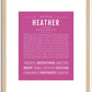 Heather | Name Art Print