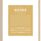 Heather | Name Art Print