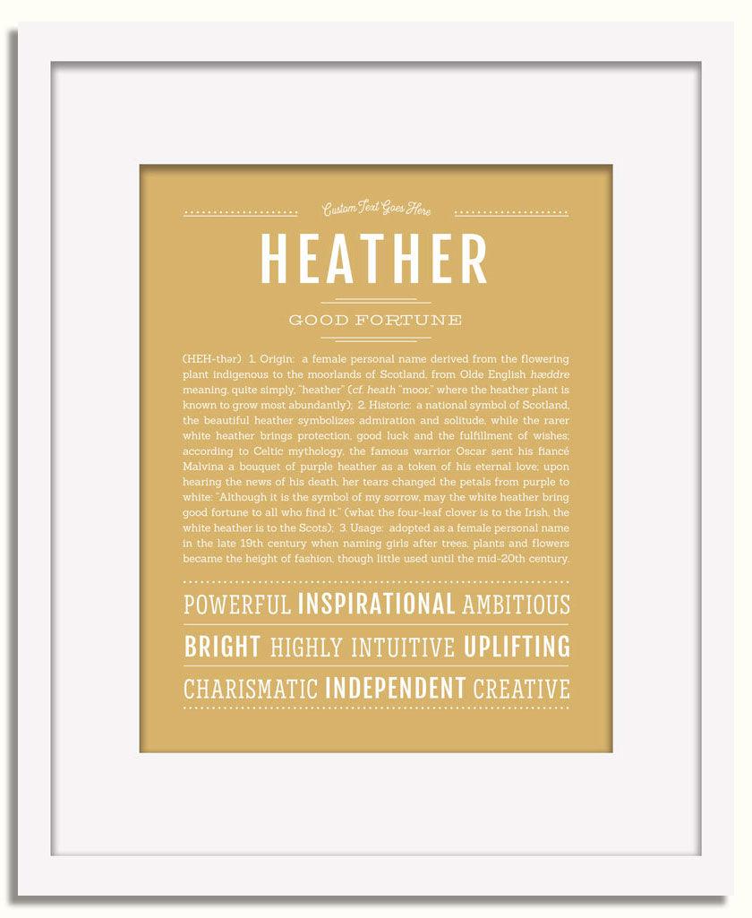 Frame Options | Matte Gold | White Frame, Matted