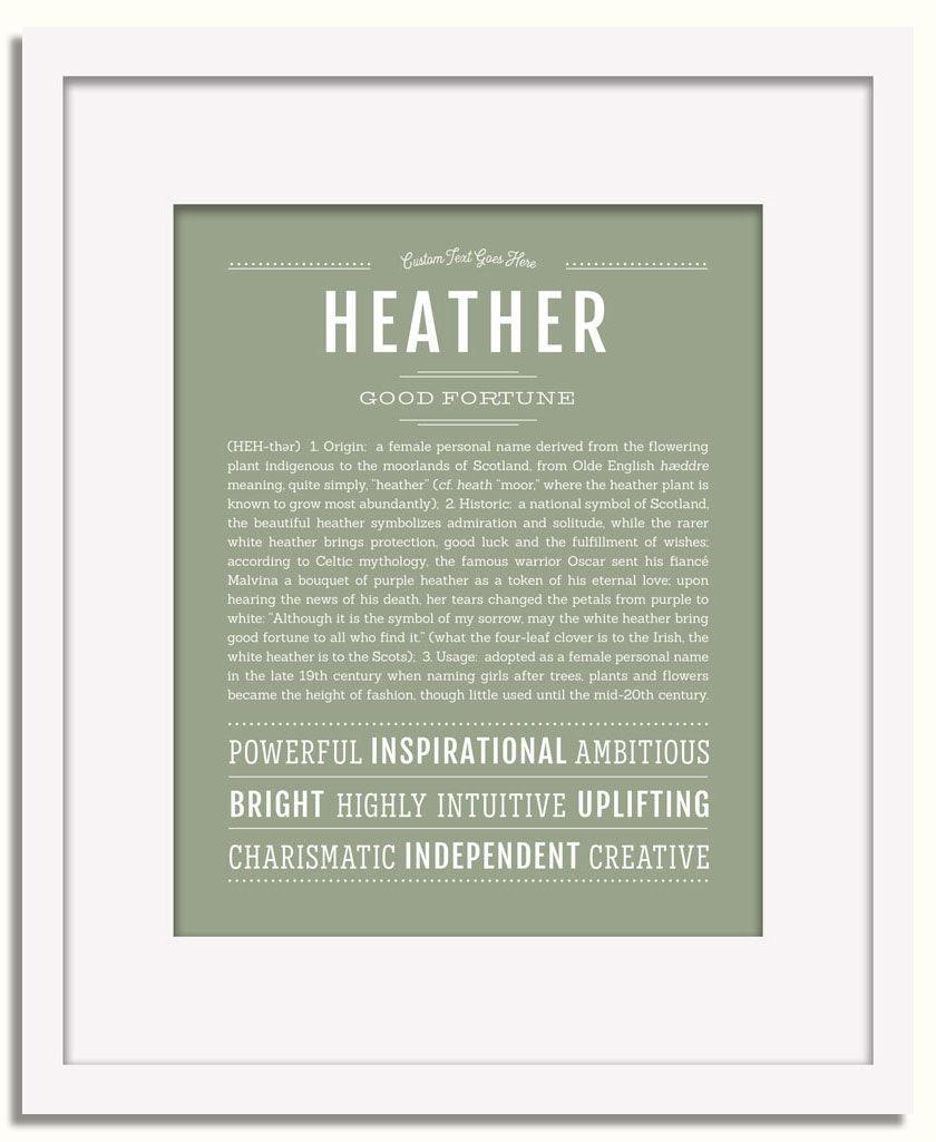 Frame Options | Sage | White Frame, Matted