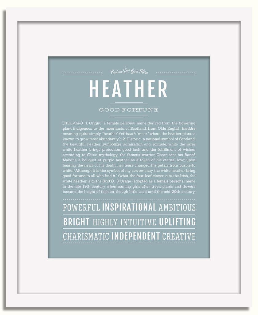 Frame Options | Powder Blue | White Frame, Matted