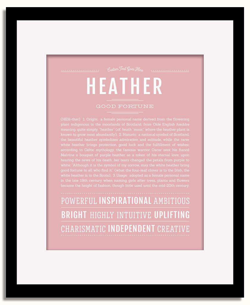 Frame Options | Dusty Rose | Black Frame, Matted