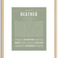 Heather | Name Art Print