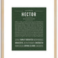 Hector | Name Art Print