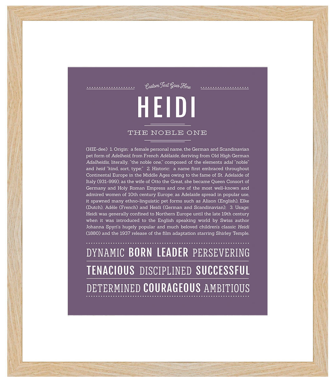 Heidi | Name Art Print