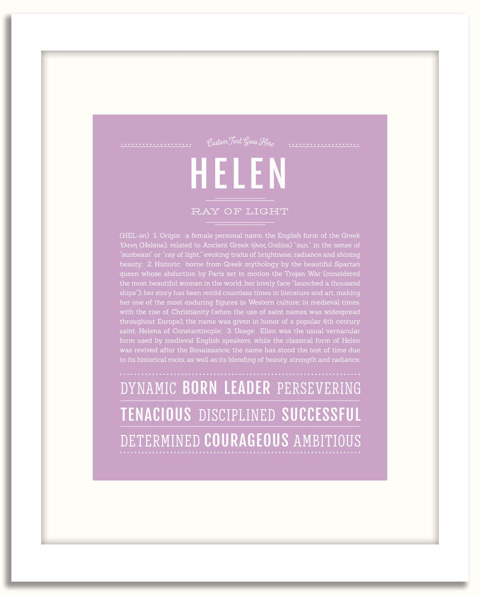 Frame Options | Lilac | White Frame, Matted