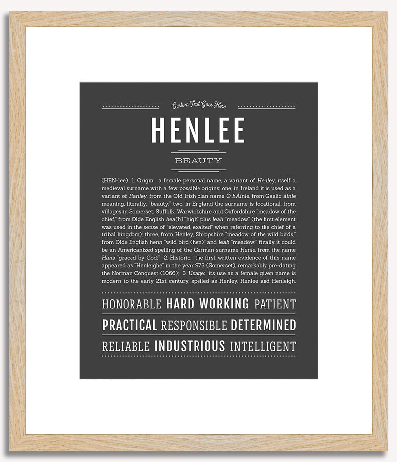 Henlee | Name Art Print