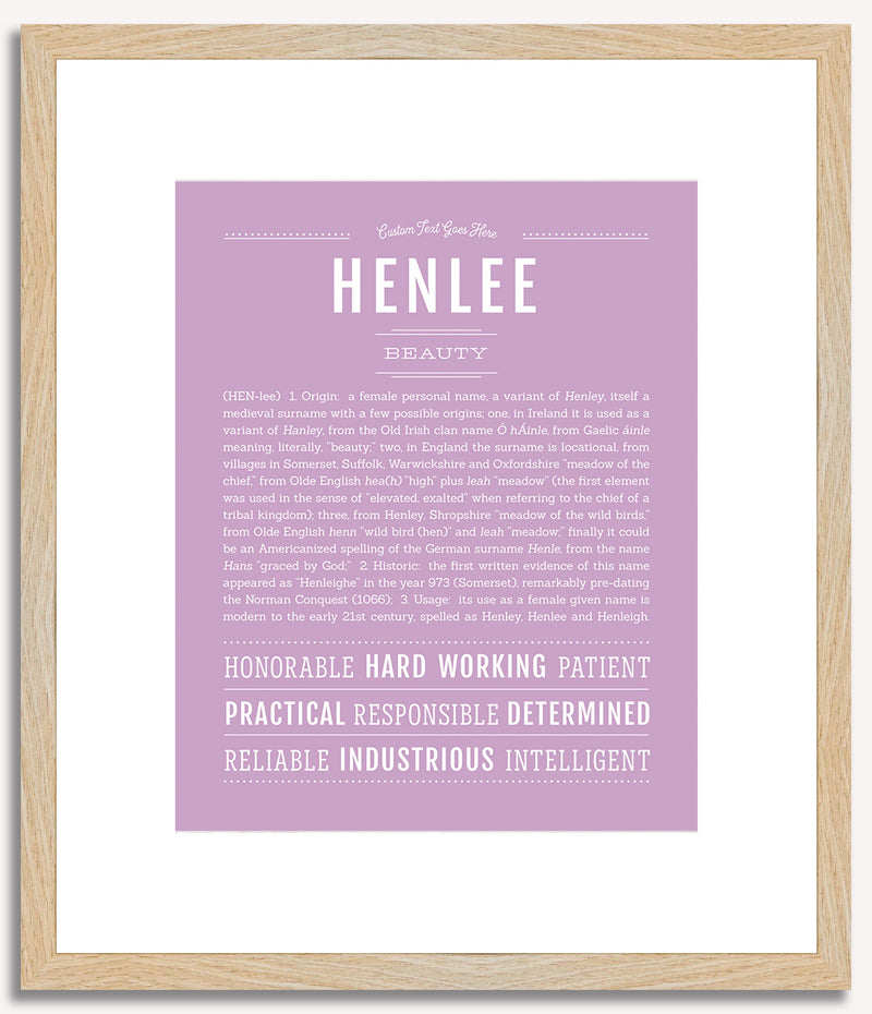 Henlee | Name Art Print