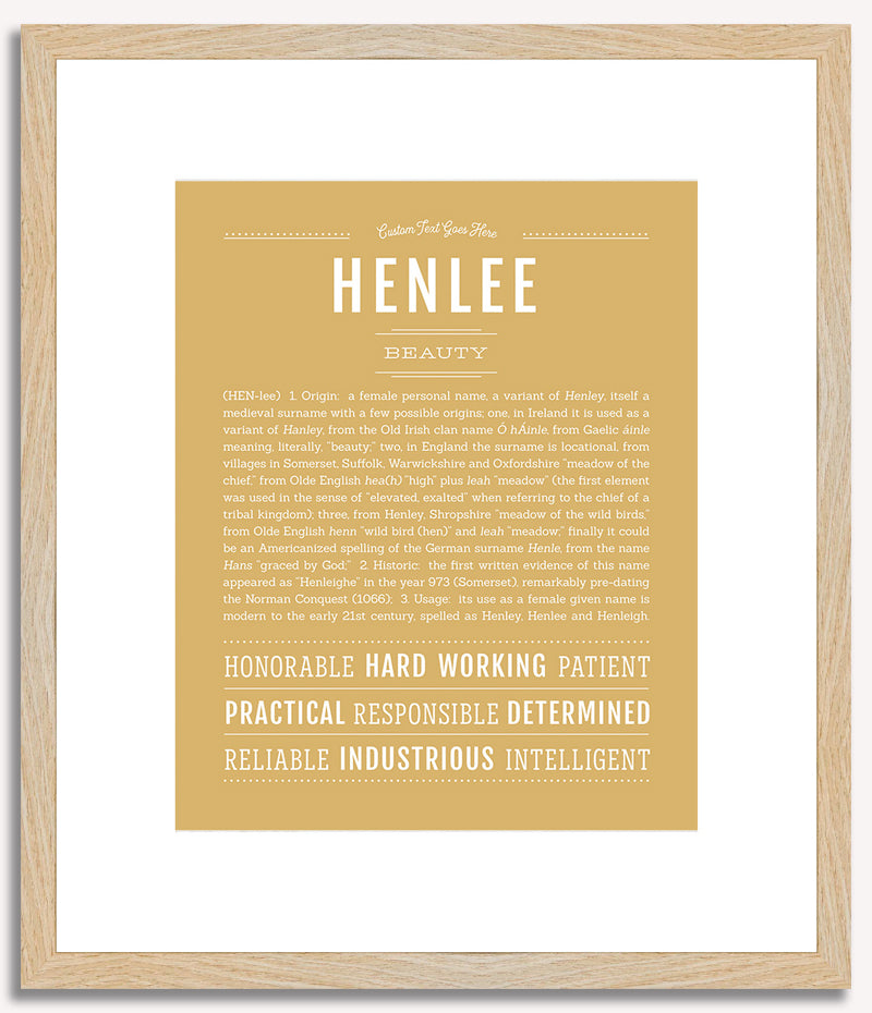 Henlee | Name Art Print