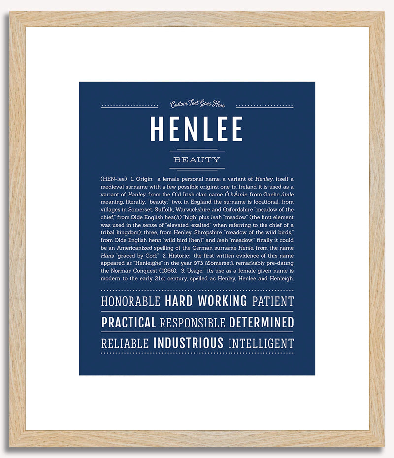 Henlee | Name Art Print