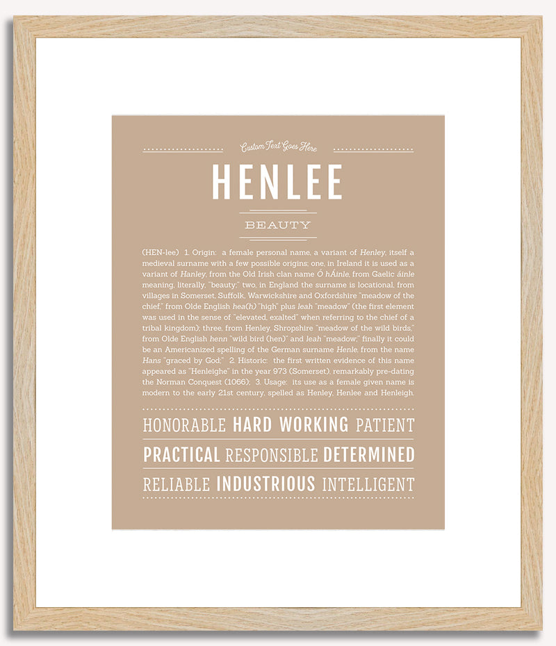 Henlee | Name Art Print