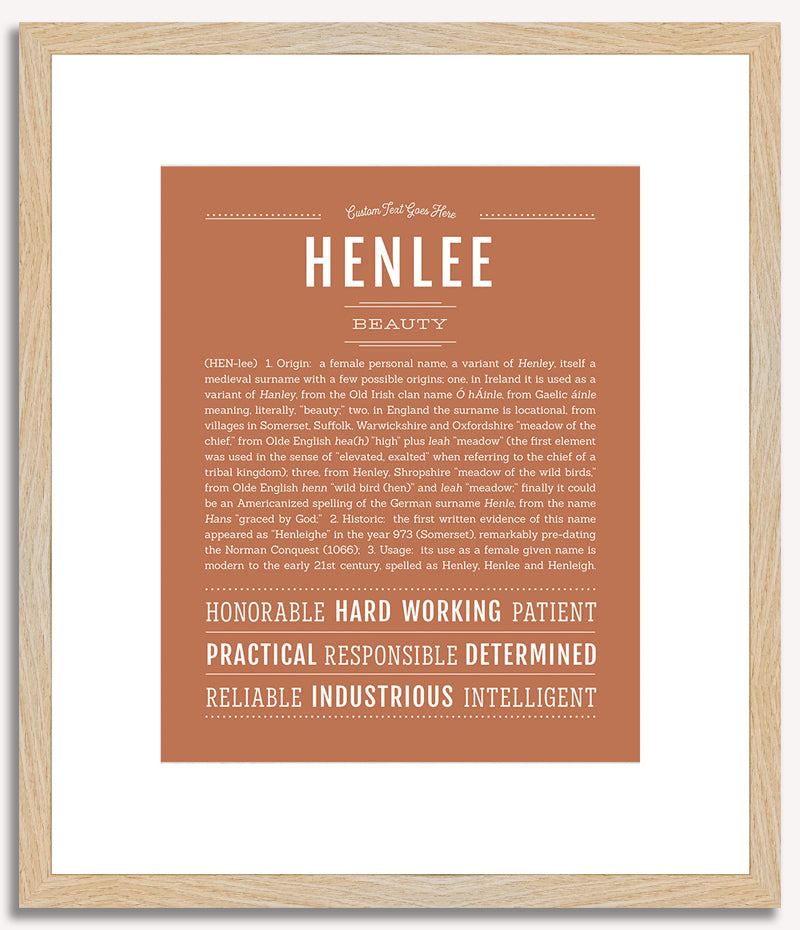 Henlee | Name Art Print