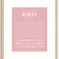 Henley | Name Art Print