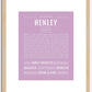 Henley | Name Art Print