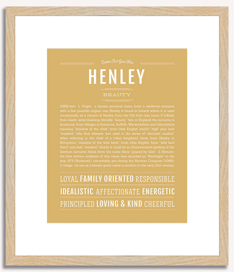 Henley | Name Art Print