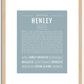 Henley | Name Art Print