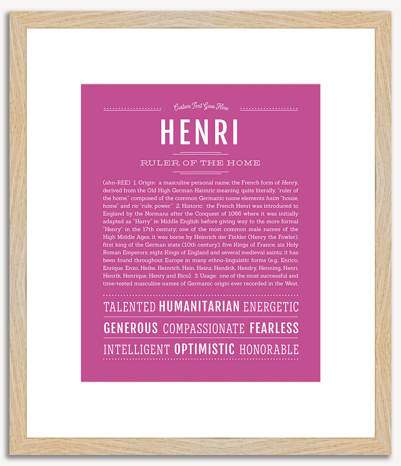 Henri | Name Art Print