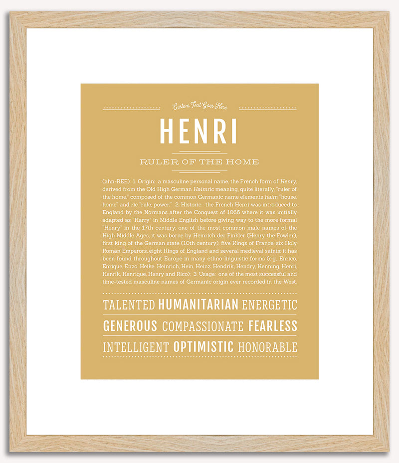 Henri | Name Art Print