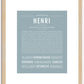 Henri | Name Art Print