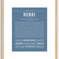 Henri | Name Art Print