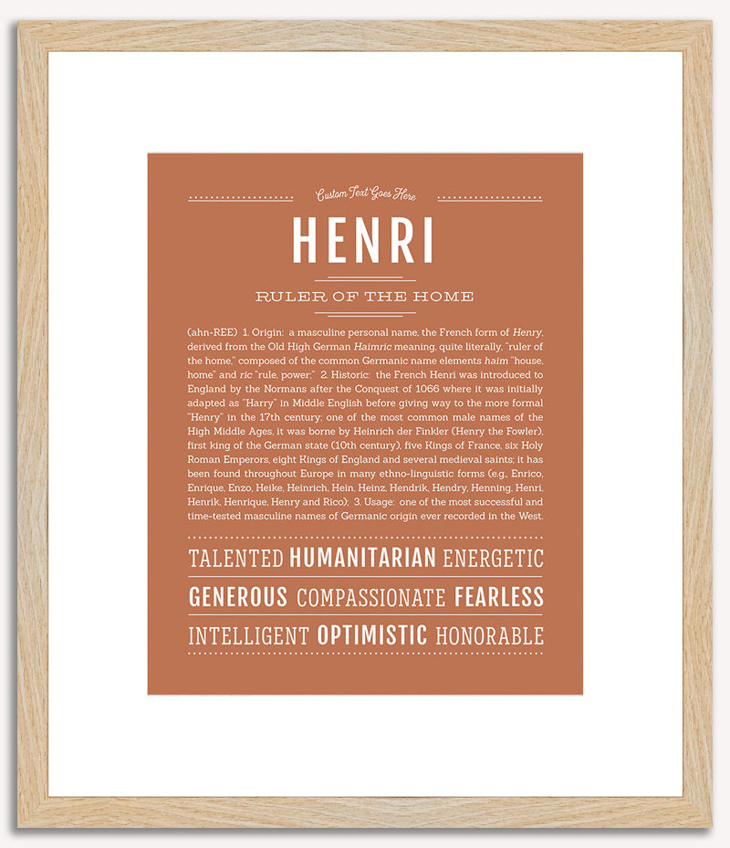 Henri | Name Art Print