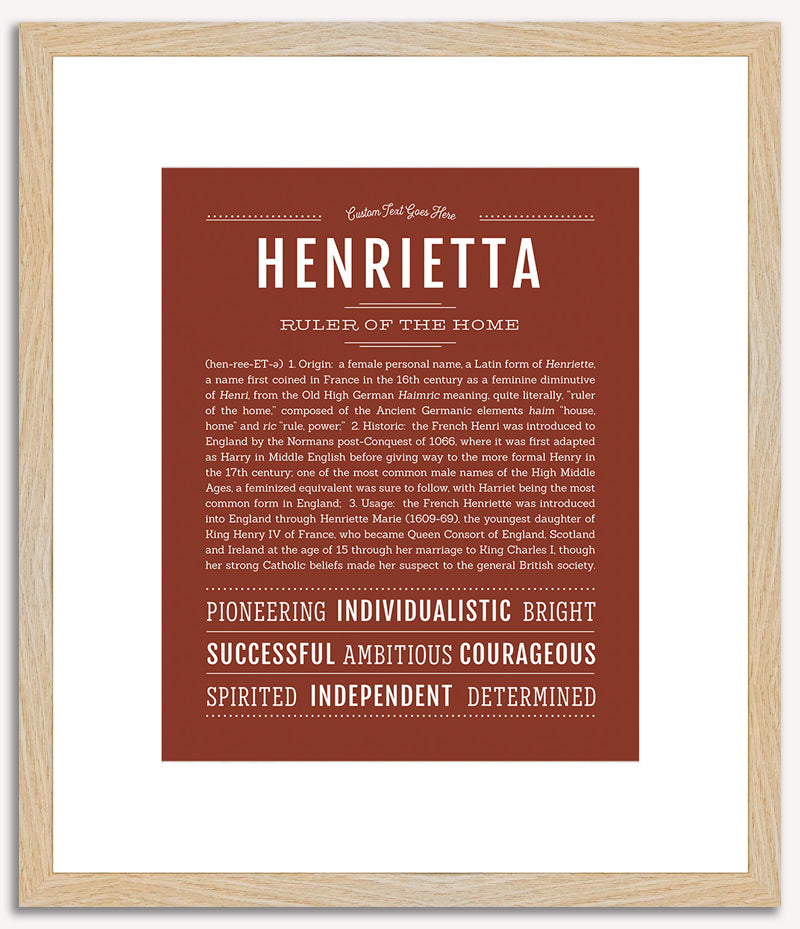 Henrietta | Name Art Print