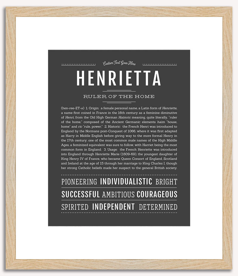 Henrietta | Name Art Print