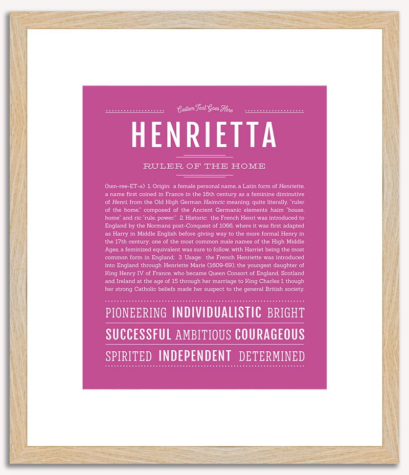 Henrietta | Name Art Print