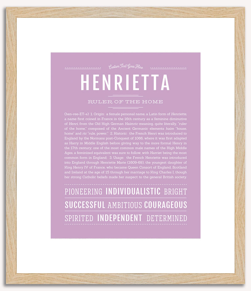 Henrietta | Name Art Print