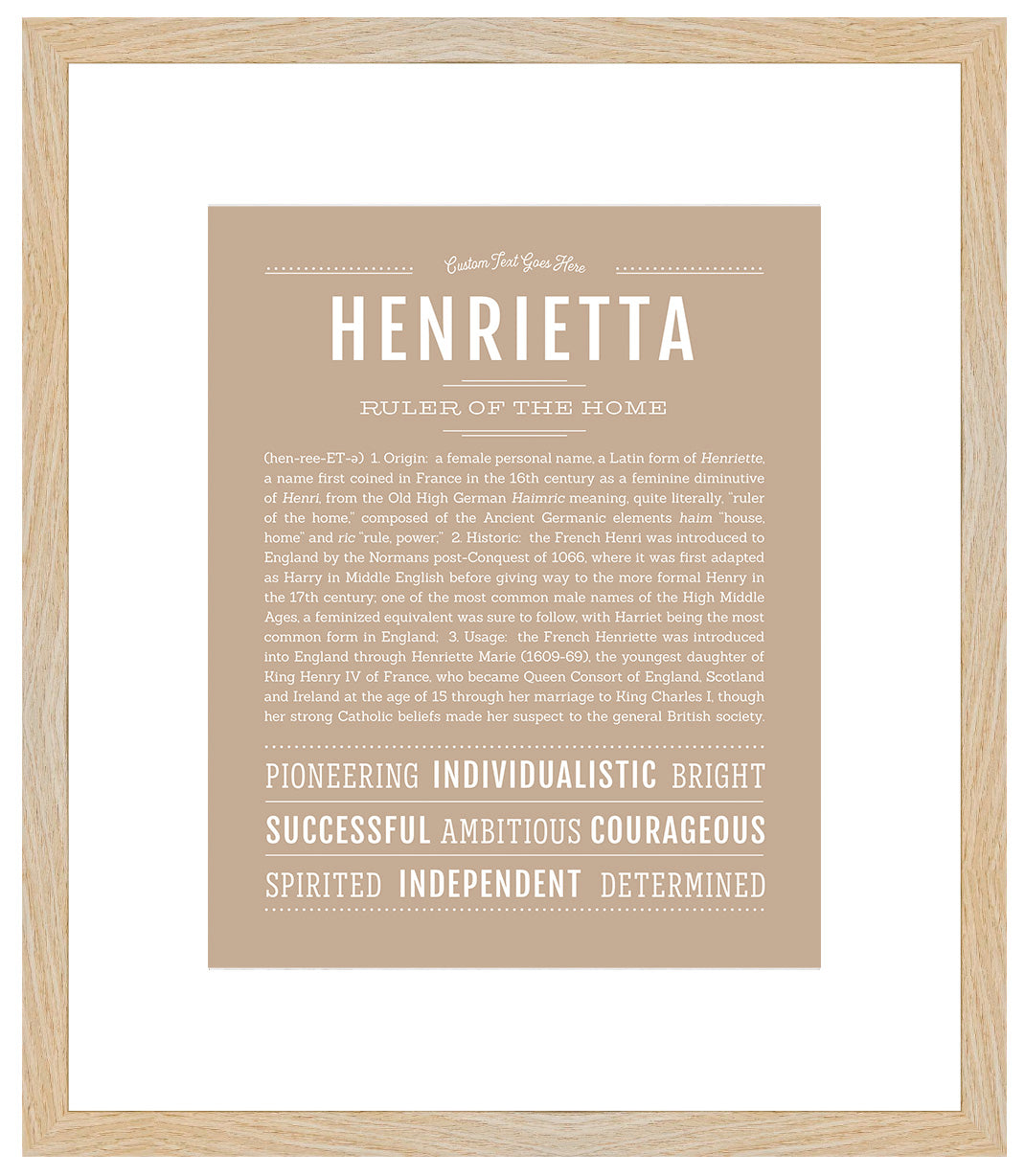 Henrietta | Name Art Print