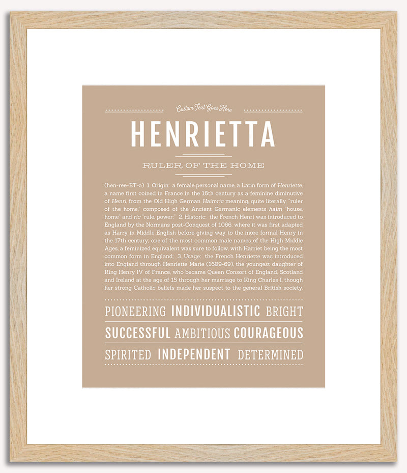 Henrietta | Name Art Print