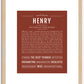 Henry | Name Art Print