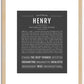 Henry | Name Art Print