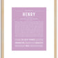 Henry | Name Art Print