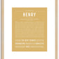 Henry | Name Art Print