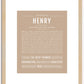 Henry | Name Art Print