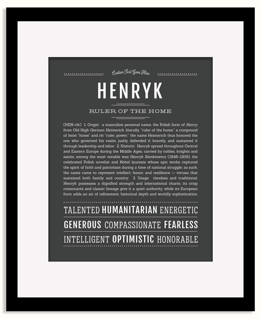 Frame Options | Charcoal Gray | Black Frame, Matted