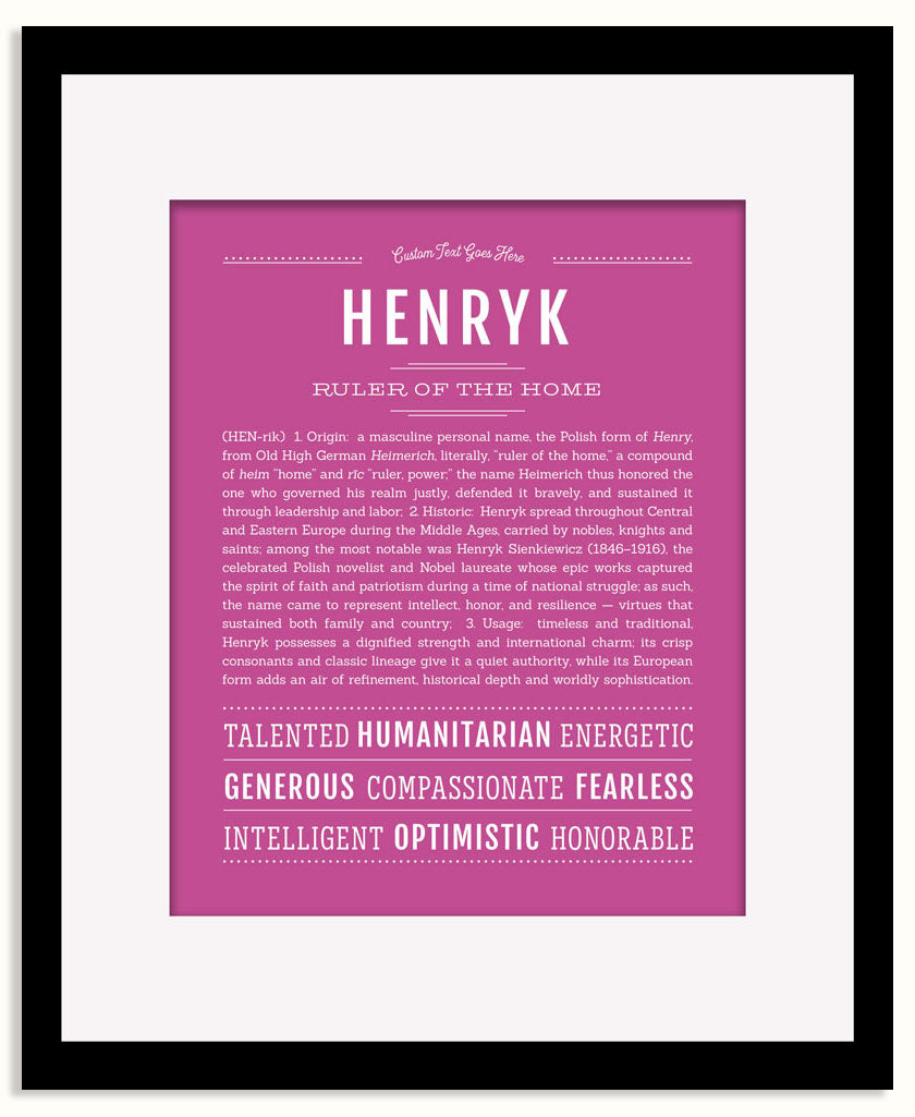 Frame Options | Dark Pink | Black Frame, Matted