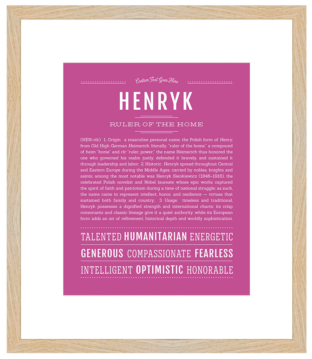 Frame Options | Dark Pink | Maple Frame, Matted
