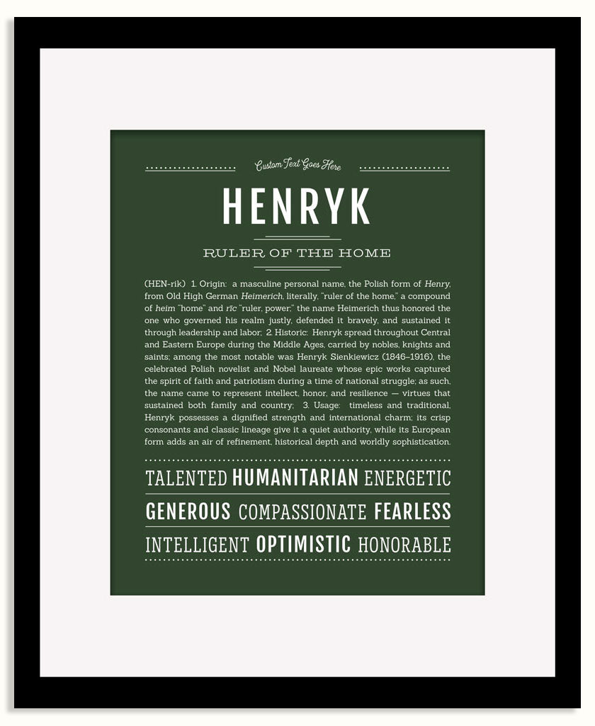 Frame Options | Deep Forest | Black Frame, Matted
