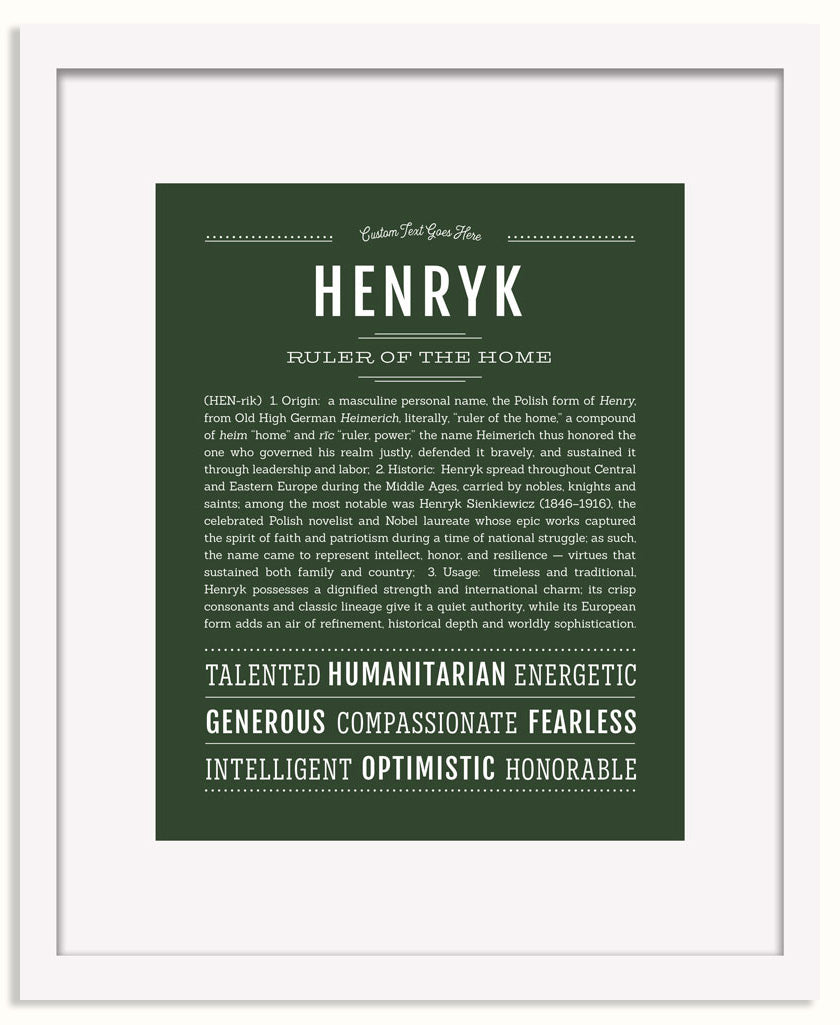 Frame Options | Deep Forest | White Frame, Matted