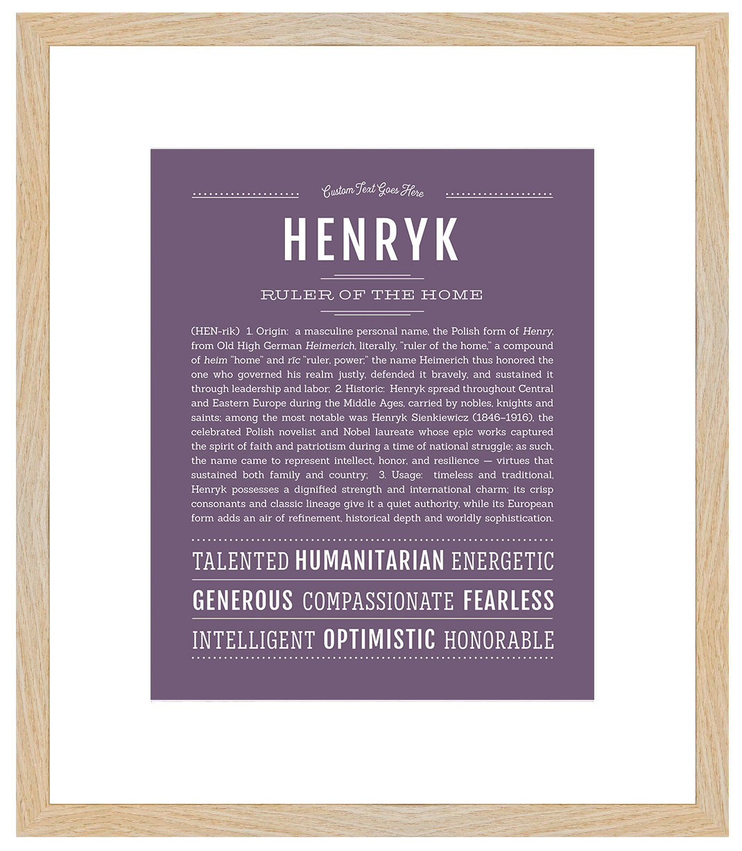 Frame Options | Deep Purple | Maple Frame, Matted