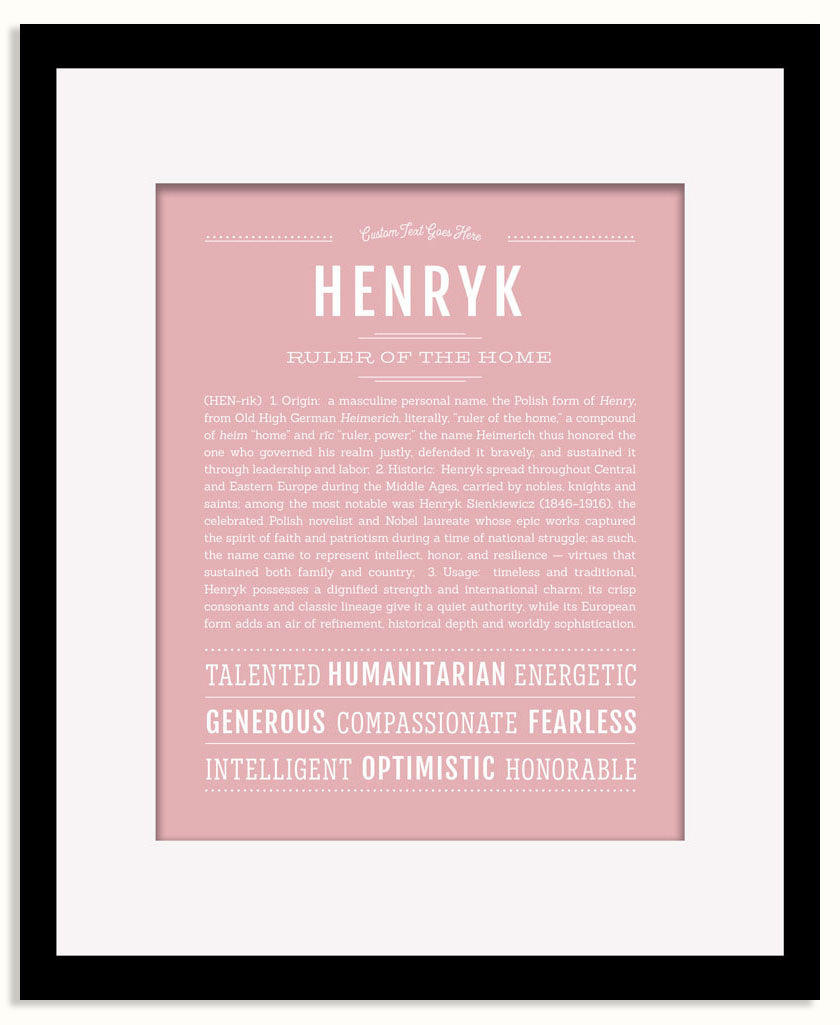 Frame Options | Dusty Rose | Black Frame, Matted