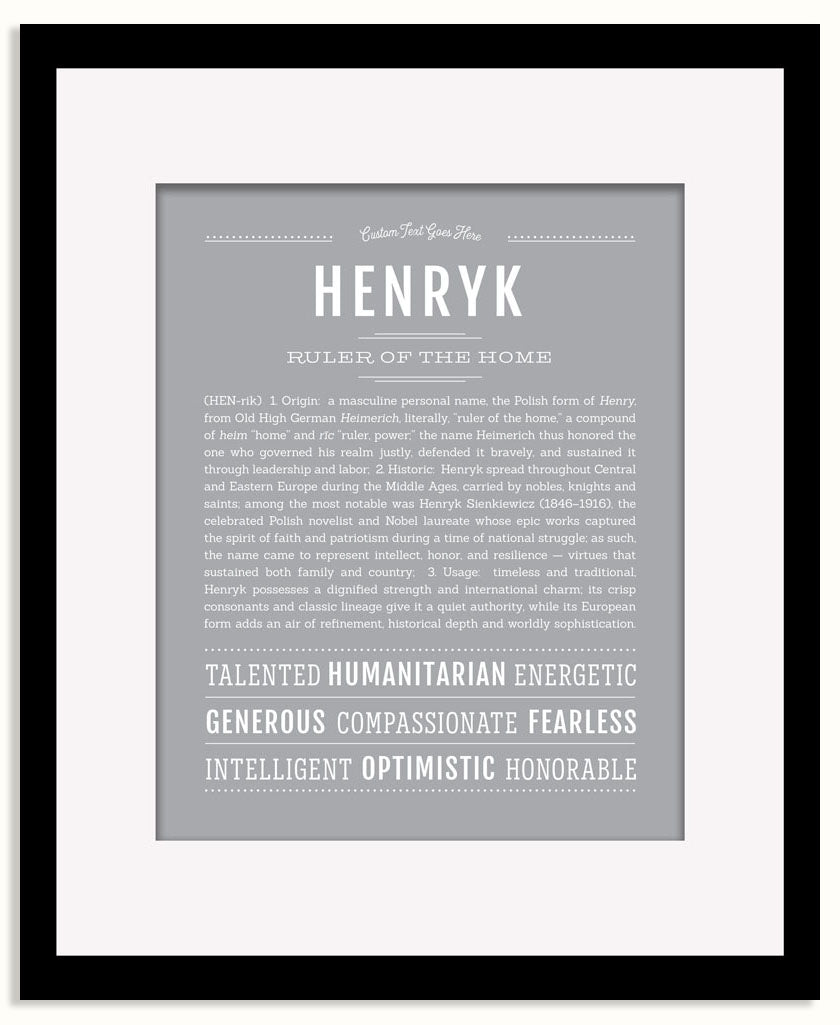 Frame Options | Light Gray | Black Frame, Matted