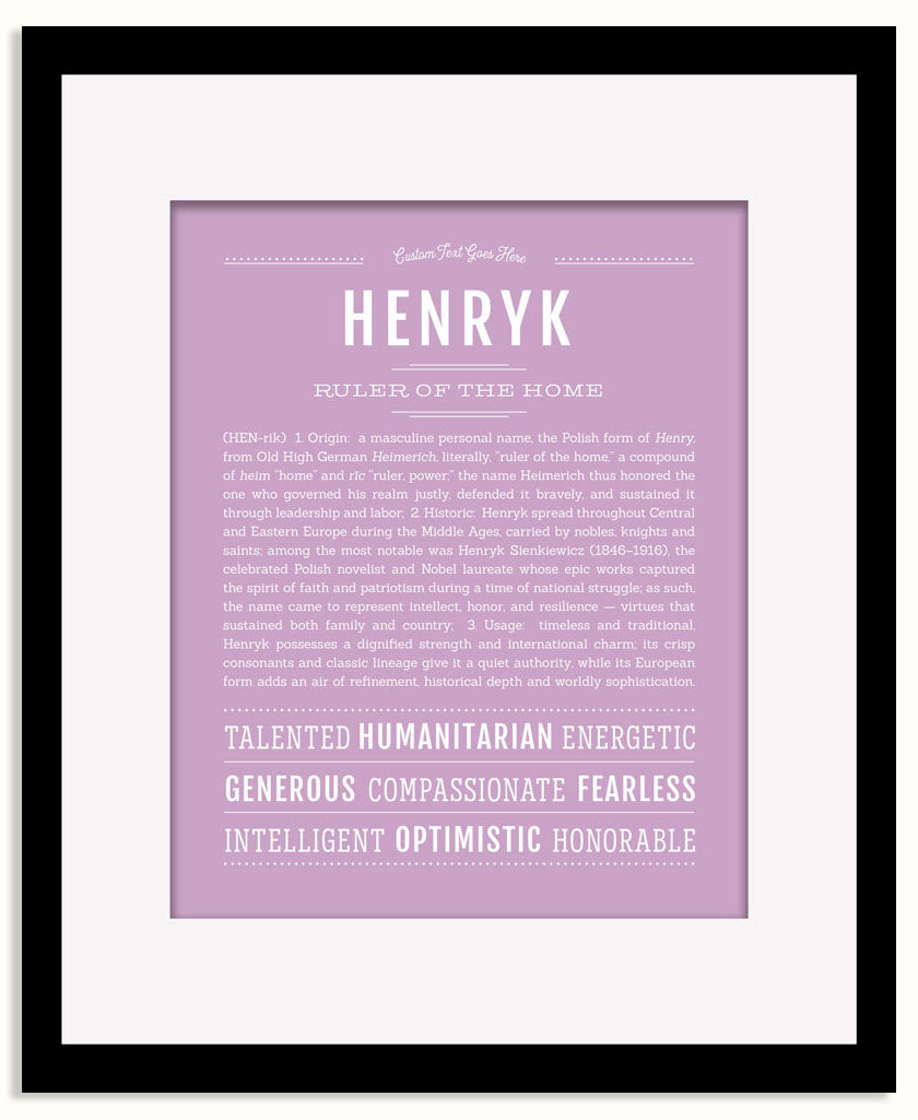 Frame Options | Lilac | Black Frame, Matted