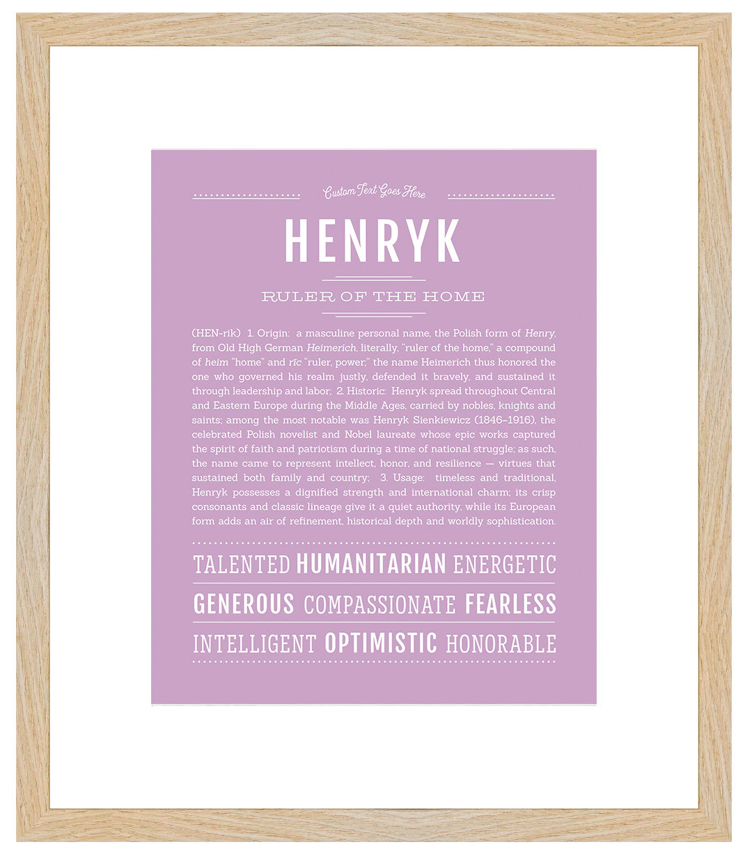 Frame Options | Lilac | Maple Frame, Matted