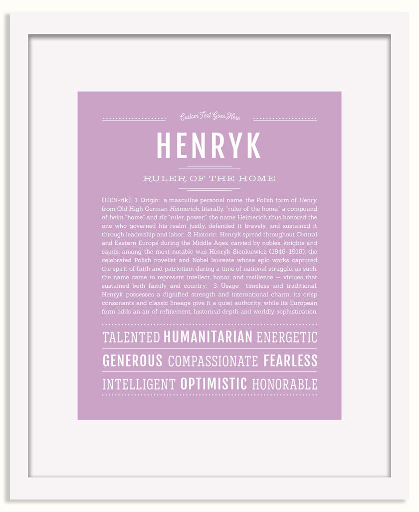 Frame Options | Lilac | White Frame, Matted