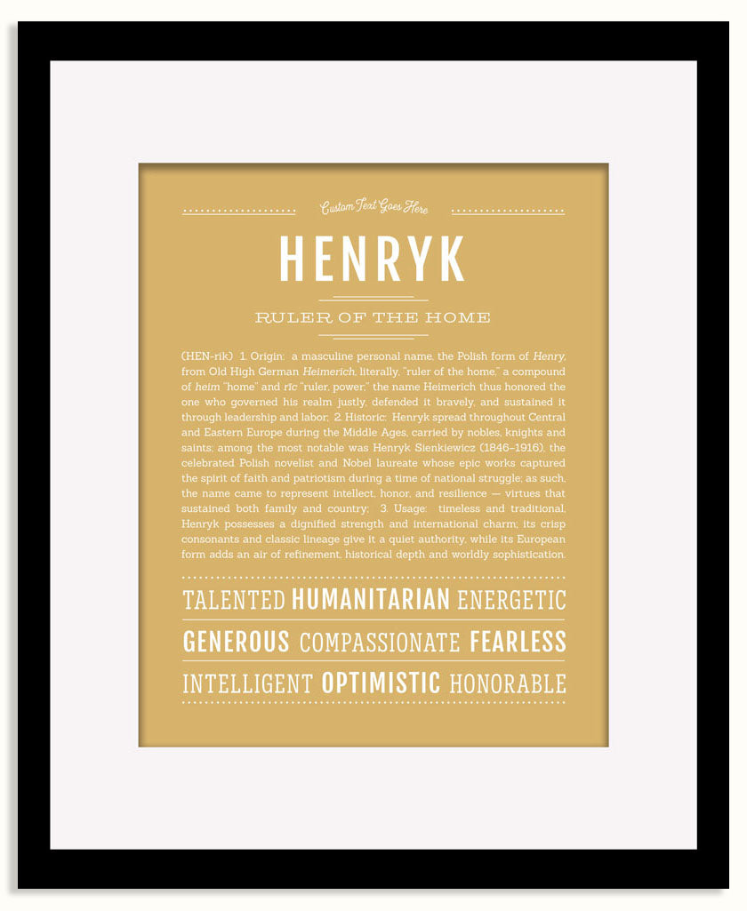 Frame Options | Matte Gold | Black Frame, Matted