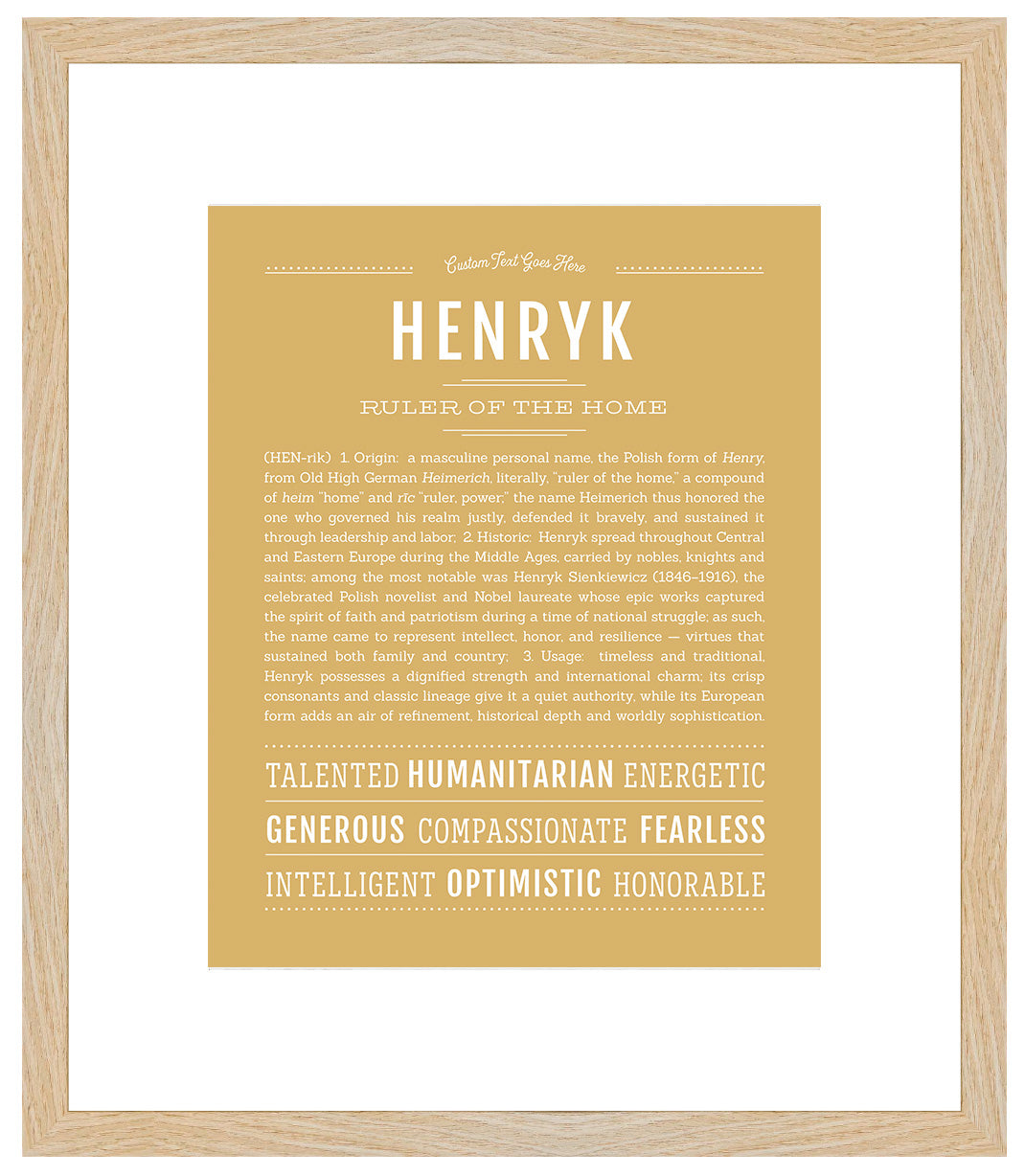 Frame Options | Matte Gold | Maple Frame, Matted