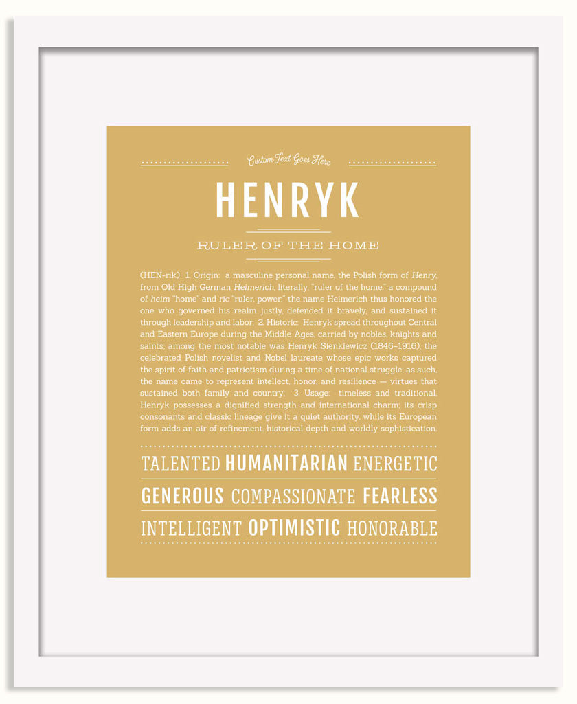 Frame Options | Matte Gold | White Frame, Matted